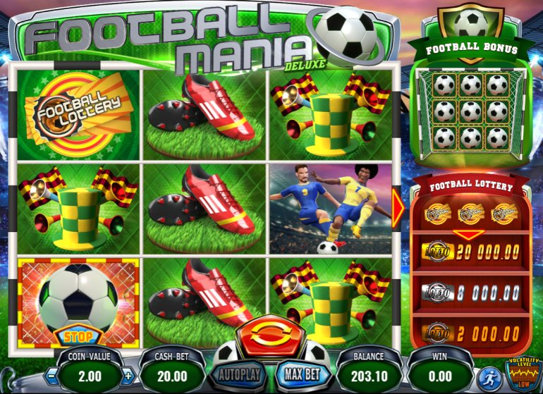 Fußball-Spielautomat Football Mania deluxe - Wazdan