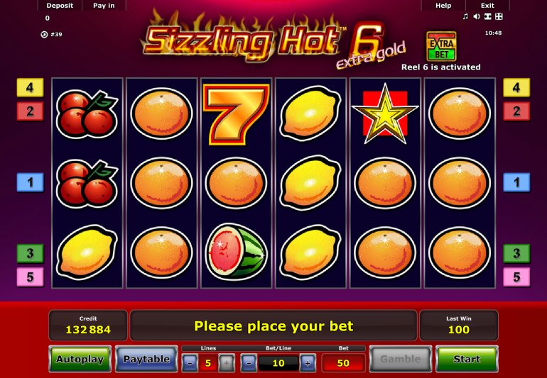 Sizzling Hot 6 Extra Gold Video-Spielautomat