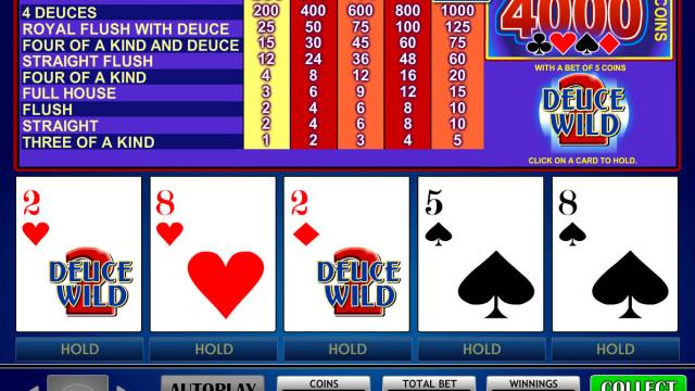 Wie man Deuces in Deuces Wild Video Poker spielt