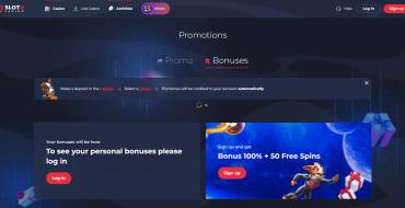 100% Welcome Bonus and 50 FS at SlotV Casino: Alle Werbeaktionen