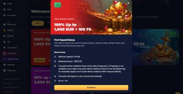 A 100% Welcome Bonus of up to 1000 Euros at Joo Casino: Willkommenspaket