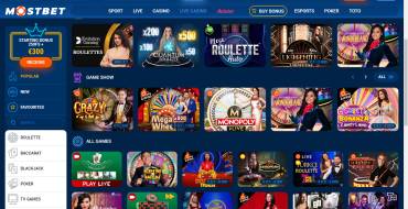 MostBet Casino: Live-Kasino