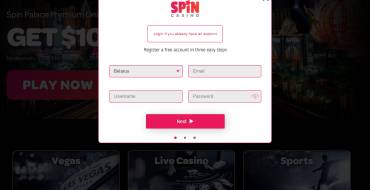 Spin casino: Anmeldung