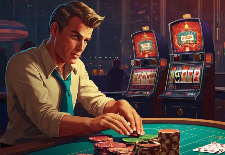 Glücksspieler im Kasino