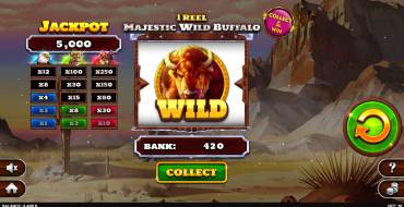 1 Reel – Majestic Wild Buffalo: Gewinne