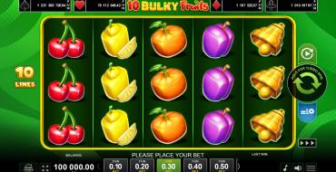 10 Bulky Fruits: Spielautomat