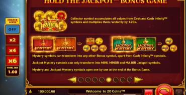 20 Coins: Bonus Spiele