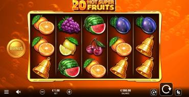 20 Hot Super Fruits: Spielautomat