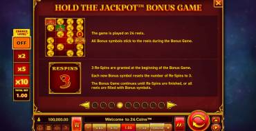 24 Coins: Bonus Spiele