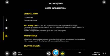 243 Fruity Zen: Regeln