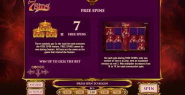 7 Sins: Freespins und/oder Respins