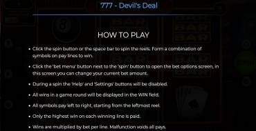 777 – Devil’s Deal: Regeln