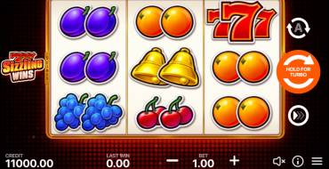 777 Sizzling Wins: 5 lines: Spielautomat