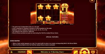 9 Burning Stars: Regeln