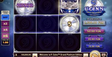 9 Coins Grand Platinum Edition: Spielautomat