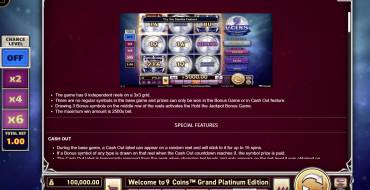 9 Coins Grand Platinum Edition: Regeln