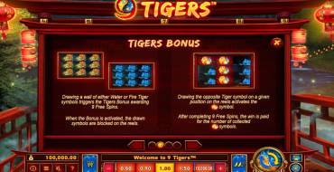 9 Tigers: Bonus Spiele