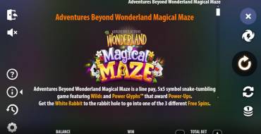 Adventures Beyond Wonderland Magical Maze: Auszahlungstabelle