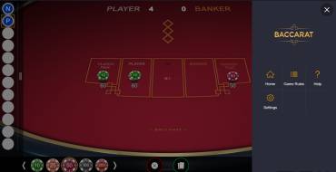 Baccarat: Menü