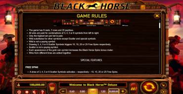 Black Horse Deluxe: Regeln