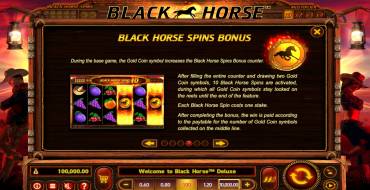 Black Horse Deluxe: Gratisdrehs und/oder Neudrehungen