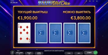 Blue Slot Dice: Risiko-Spiel