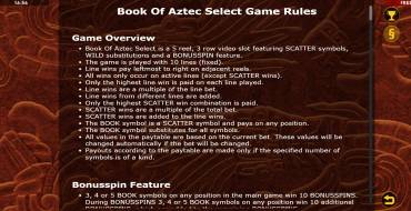 Book of Aztec Select: Regeln