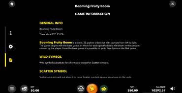 Booming Fruity Boom: Regeln