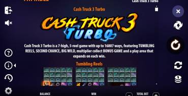 Cash Truck 3 Turbo: Auszahlungstabelle