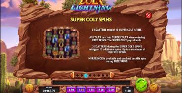 Colt Lightning: Gratis-Spins