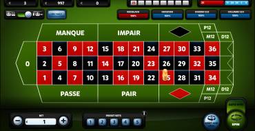 FrenchRoulette: Tabelle