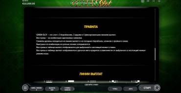 Green Slot: Regeln