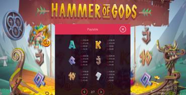 Hammer of Gods: Auszahlungstabelle