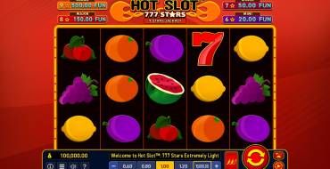 Hot Slot: 777 Stars Extremely Light: Spielautomat