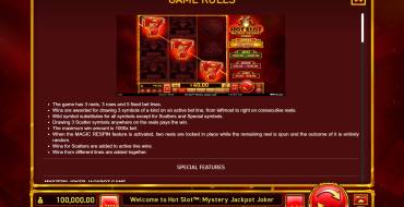 Hot Slot: Mystery Jackpot Joker: Regeln