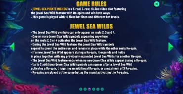 Jewel Sea Pirate Riches: Regeln