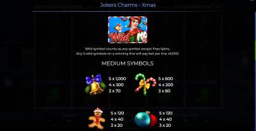 Joker’s Charms – Xmas: Auszahlungstabelle