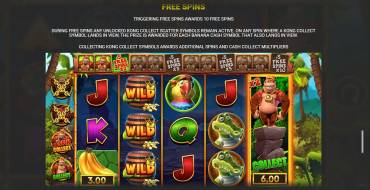 King Kong Cash Go Bananas Jackpot King: Gratisdrehs und/oder Neudrehungen