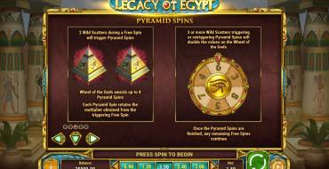 Legacy of Egypt: Bonus Spiele