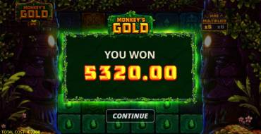 Monkey's Gold xPays: Gewinne