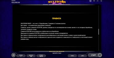 Multistar Fruits: Regeln