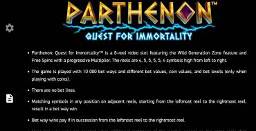 Parthenon Quest for Immortality: Regeln