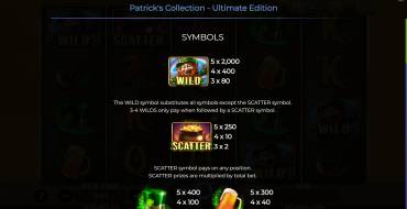 Patrick’s Collection – Ultimate Edition: Auszahlungstabelle