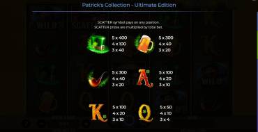 Patrick’s Collection – Ultimate Edition: Auszahlungstabelle 2