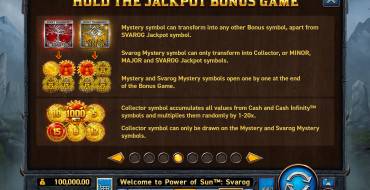 Power of Sun Svarog: Bonus Spiele