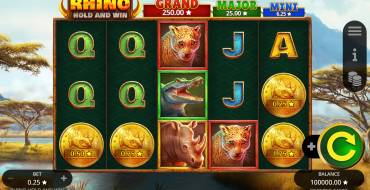 Rhino Hold and Win: Spielautomat