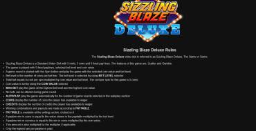 Sizzling Blaze Deluxe: Regeln