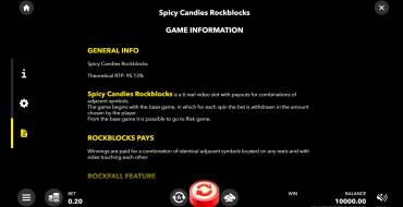 Spicy Candies. Rockblocks: Regeln