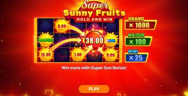 Super Sunny Fruits: Halten und Gewinnen