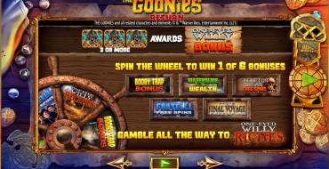 The Goonies Return: Bonus Spiele